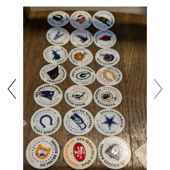 NFL Team Pogs with Red Container - Picture 3 of 4